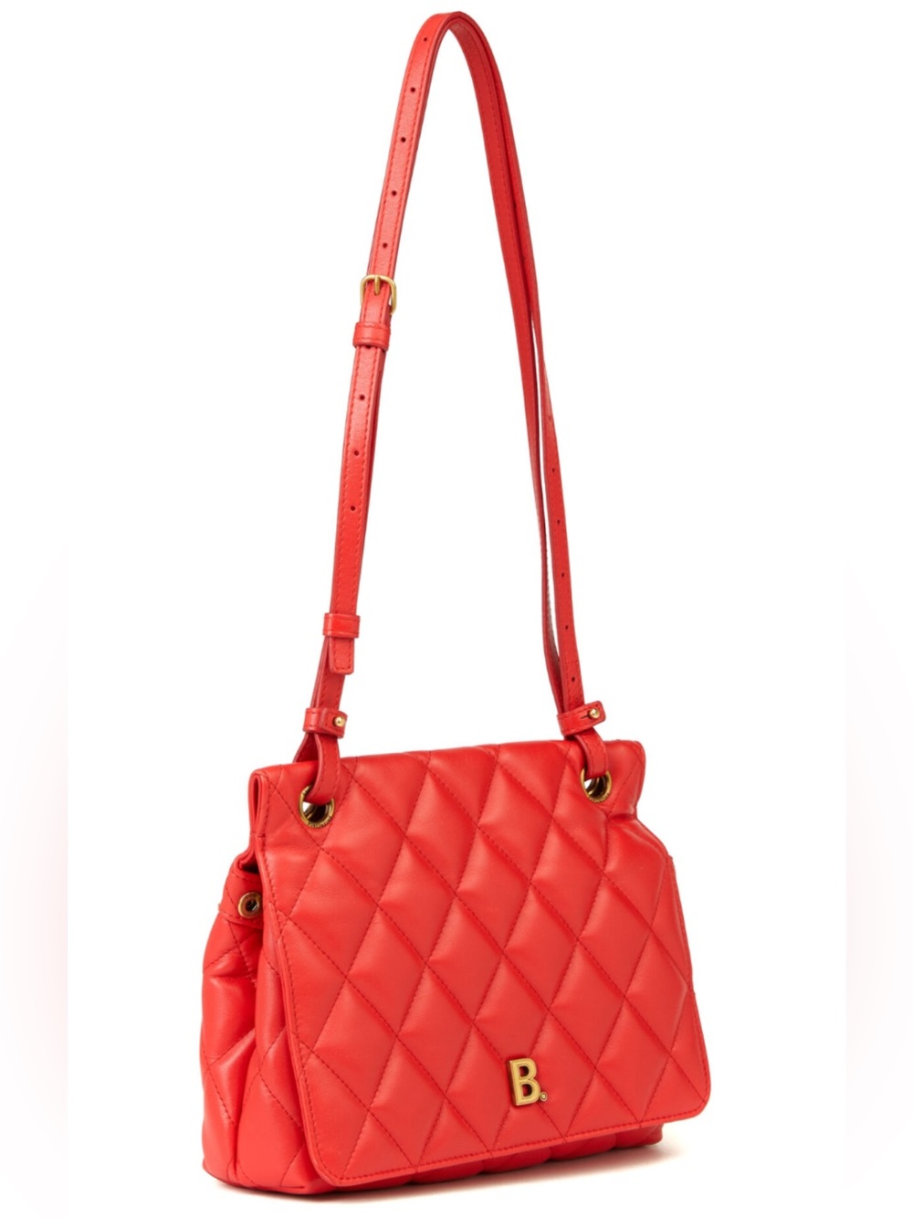 Balenciaga Touch B. Shoulder Quilted Leather Bag with Gold Hardware